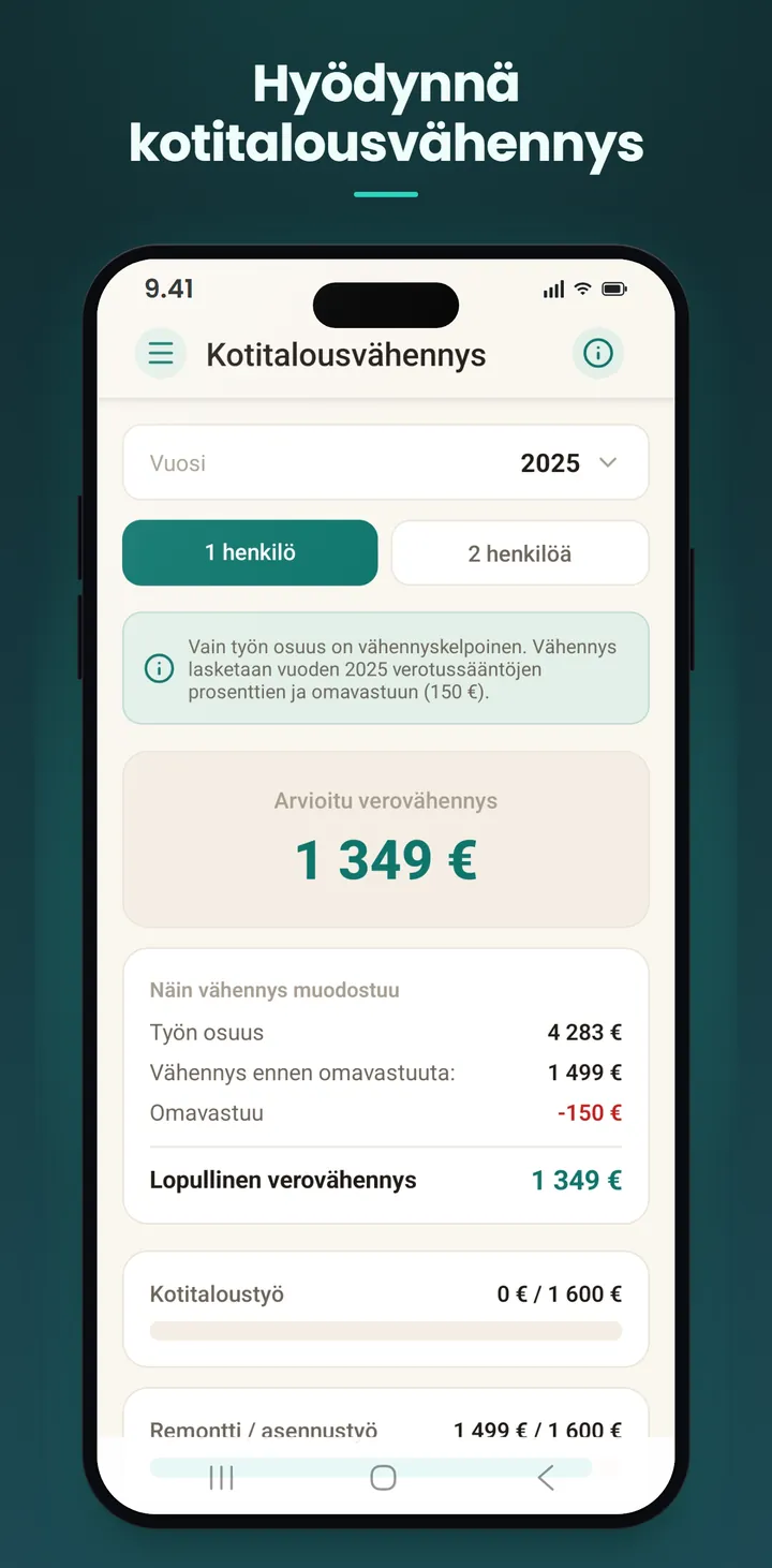 Kotitalousvähennys: hyödynnä verovähennys
